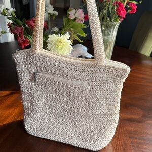 The Sak Cream Knit Shoulder Bag